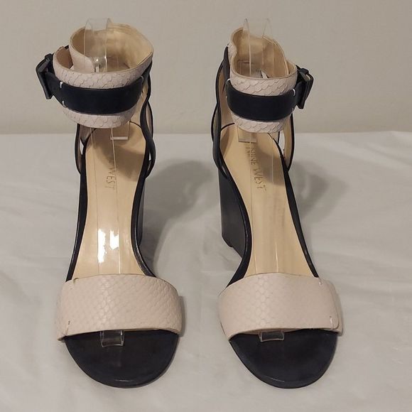 Nine West Shoes - Nine West Black/Cream Wedge